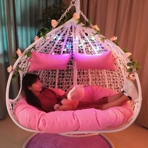 Hammock rocking chair bedroom girl small swing basket sitting and lying dual-use Princess Vine bird nest hanging nest landing