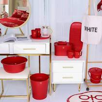 Dowry suit wedding dowry preparation wedding supplies Daquan womens family wash items wedding Cup Red Basin pair