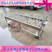 Non-Label Custom Wood Machinery Home Furniture Factory Ground Rolling Line Unpowered Roller Conveyor Belt Machine Light Ground Roll Line Manufacturer