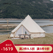 HOMFUL Haofeng outdoor glamping tent Yurt camp hotel tent Cotton Indian temple tent