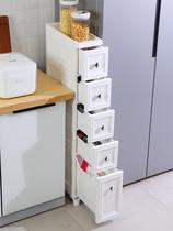 Home kitchen shelf clamp cabinet drawer type toilet locker narrow gap cabinet