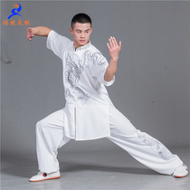 Hongran Tai Chi suit mens and womens summer new elegant casual short-sleeved suit competition performance thin breathable martial arts suit