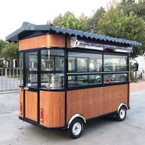 Snack Vehicle versatile dining car multi-functional cold drink string cooked halogen tablecar electric four-wheel breakfast food truck