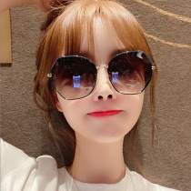 2021 new womens fashion sunglasses anti-UV polarized sunglasses Korean version of the tide female net red big face is thin