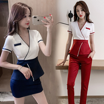 Beauty Salon Workwear Female Beautician Clothing Spa Sauna Wellness Wellness Wellness Wellness Bath Technician Clothes Worksuit Suit