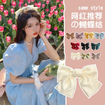 Red big bow hairpin head rope hair accessories super big hair card back of the head clip Net red female Japanese headdress top clip