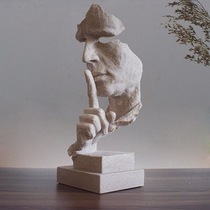 Nordic figure sculpture ornaments David gypsum plaster art head portrait wine cabinet home living room accessories