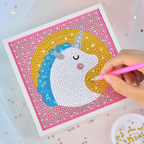 Children's Diamond Sticker Paste Sticker Girl Princess Dressing up Puzzle Cartoon Animal Kindergarten focus training