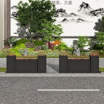 Planting Box Floral Combined Iron Art Flower Box Square Pendulum Courtyard Flower Pots Property Flowerbeds Partition Restaurant Café