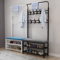 Door shoe cabinet and hanging wardrobe integrated shoe rack coat rack integrated porch Hall Hall dormitory hanging bag changing shoe stool