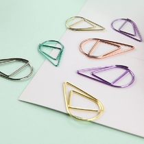 Chenguang stationery drop-shaped paper clip bookmarks creative color metal paper clip students hipster stationery special shaped large and small paper clip binding pin ABSN2662 ABS2663