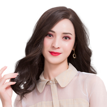 Xiuyi wig Womens long hair natural partial real hair hand-woven large curly hair Real hair mother full head wig set