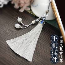 Hanging chain crystal short rope tassel mobile phone pendant pendant accessories accessories personality womens palace bell internet celebrity ancient style