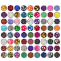 Nail jewelry sequins 72 color sequins fine powder nail DIY glitter five star peach heart sequins 72 color set