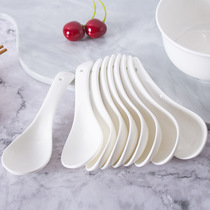  Ceramic spoon Household restaurant restaurant bone china small spoon spoon soup spoon long handle rice spoon Hotel creative spoon porridge spoon