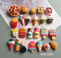 Korean personality creative trembles 3D three-dimensional refrigerator sticker magnets magnetic decorative food set cute magnet