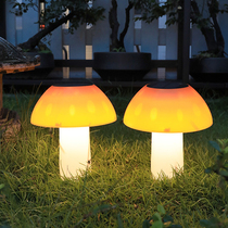 Solar Lamp Outdoor Waterproof Courtyard Lamp Park Mushroom Light LED Villa Garden Decorated Straw Terrace Lamp Interlude Light