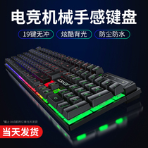 Suitable for Dell HP mechanical feel keyboard custom macro programming game dedicated chicken desktop laptop wired external e-sports lol peripheral USB wired rainbow backlight shaft