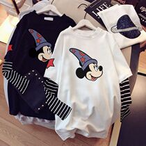 Pregnant women autumn coat long 2021 New pregnant women T-shirt long sleeve cotton fashion loose base shirt tide