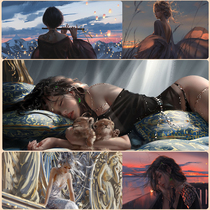 Ghost knife mouse pad Super wind bell princess animation two dimensional pad computer keyboard pad Desk pad custom