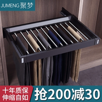 Wardrobe hanging trousers rack trouser rack telescopic household multifunctional pants drawing cabinet top loading