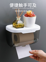 Toilet tissue box waterproof household toilet toilet paper storage box Punch-free creative roll paper pylons