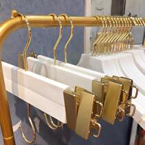 LOGO custom plastic hanger womens non-slip clothing clothing store clothing hanging gold hook imitation wooden clothing support
