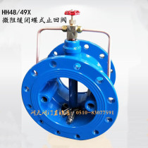 HH48 HH48 49X micro-resistance slow and closed butterfly check valve waterproof hammer flange unidirectional backstop valve DN100 200 1200