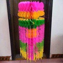 Tomb Sweeping Day Lanterns White Matter Sacrifice of plastic paper hanging clear colored paper Upper grave memorial ancestor Tomb floating hanging funeral Supplies