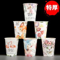 Paper cups disposable cups tea cups home wedding custom thickened commercial one-time Cup paper cup custom printed logo