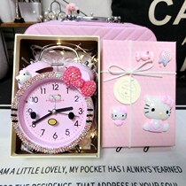 New cat cartoon stick drill alarm clock silent with light children student bed Bell Bell Bell Bell alarm clock female