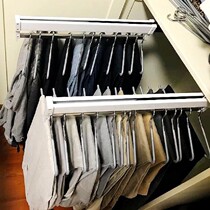 Hanging clothes bar storage space hangers telescopic various cloakroom master clothes pants rack artifact household wardrobe