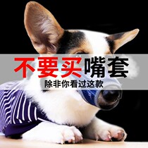 Dog mouth cover anti-biting and anti-mess eating pet dog mask mouth cover mouth cover can drink water large and small dog deity