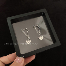 Chain bear earrings female 2020 New Tide Korea simple temperament cute niche design earrings stud earrings