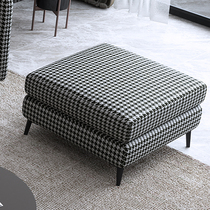 Houndstooth Light Luxury Modern Simple Footstool Footstool Sofa Footrest Free Technology Cloth Bed Tail Sofa stool