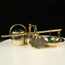Pure copper dowry children and Sun barrels three sets of wedding supplies festive small toilet ornaments for housewarming