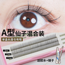 Feisier false eyelashes a-type fairy hair mixed C-up single eye segmented womens single cluster natural simulation flower hair