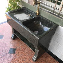 Whole stone one-piece Marble laundry sink with washboard Stone Courtyard sink Balcony Household stone laundry sink basin