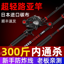 Japan imported carbon Luya Rod set set full set of long fishing rod single new sea pole throwing rod straight handle gun
