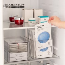 Mask storage box with cover acrylic desktop dustproof transparent cosmetics skin care box bathroom shelf