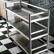 Stainless steel kitchen with fence Living room shelf Floor-to-ceiling multi-layer cupboard kitchenware Microwave oven storage household fence