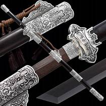 Tang Cross Knife Wooden Plucking Sword Wood Knife With Sheath One Body Long Style Martial Art Knife Practice Luxury Style Sword Road Town Residence Collection