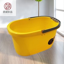Household rectangular wash mop bucket thickened plastic mop bucket glue cotton mop bucket cleaning portable flat mop bucket
