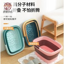 Rectangular foldable bucket household thickened plastic mop floor single bucket large capacity Mop Mop wash bucket rinse Square