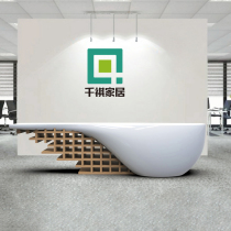 FRP shaped front desk Business office building Hotel shopping mall Bar Beauty salon Fashion creative reception desk