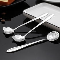 Spoon Cute girl heart household creative coffee mixing spoon Net red ice cream spoon Exquisite dessert spoon