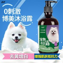 Dog shower gel Bomei dog Bath Shampoo white hair special whitening yellow sterilization deodorant dog daily necessities
