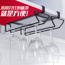 Cabinets under-hanging red wine cup holder Kitchen double-row wine glasses upside down hanger hanging tall cup holder