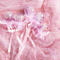 Douyin new Starry Sky stick glowing fairy stick Princess Magic wand sweep code small gift luminous toy factory direct sale