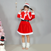 Santa Claus clothes suit adult clothing male and female gold velvet Christmas hat performance gathering shake-up anchor